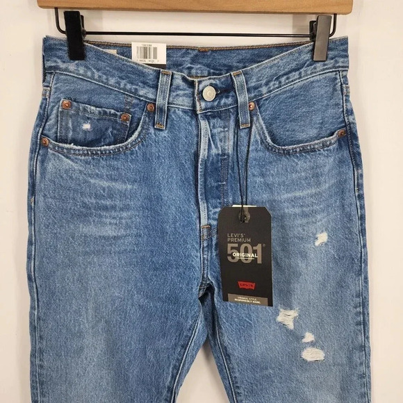 Levi's Premium 501 Original Button Fly Jeans Women's Size 26‎ x 30 NWT $108 - Picture 4 of 11